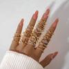 Anillo Versátil de Moda Transfronteriza Europea y Americana de Hoja Corazón Anillos Geométricos Apilables para Nudillos Set de Anillos de Perlas