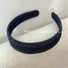 Nueva Diadema Retro de Mezclilla Azul para Mujer, Diadema Personalizada en Capas para un Look Sencillo, Adecuada para Lavarse la Cara y Salir