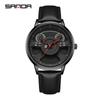 Reloj Sanda para Hombre, Esfera Creativa Hueca Tridimensional de Volante, Reloj de Cuarzo para Hombre, Reloj de Pulsera Impermeable de Negocios, Venta Directa del Fabricante