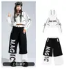 Ropa de Jazz Hip-Hop para Niñas Traje de Gato para Baile Callejero de Jazz Pasarela Ropa de Práctica y Presentación para Grupos de Chicas a la Moda