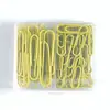 Clips para Papel de Colorido Más Vendidos Transfronterizos 28mm 50mm Recubiertos de Plástico Caja de Dos Compartimentos Clips para Papel de Color Caramelo Al por Mayor