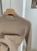KEKEZOON Color Sólido Cuello Alto Ajustado Favorecedor Manga Larga Top Básico de Punto para Mujer Otoño Invierno Ropa Interior 8990
