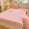 Nueva ropa de cama suave para dormitorio de estudiantes, sábana individual de color liso de terciopelo de leche - serie hogar