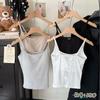 Camisola de Lyocell de Verano para Mujer Diseño de Encaje en la Espalda de Una Copa Sexy Top Exterior Hermosa Espalda Lencería Moderna