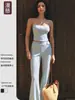 Conjunto de Camisola Rayada Francesa Estilo Old Money Transfronterizo Ropa de Yoga con Almohadillas en el Pecho Sujetador Deportivo Ajustado Conjunto de Dos Piezas