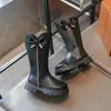 Botas Altas Cálidas de Forro Polar para Niñas, Dulce Lazo, Perla, Nuevo Estilo Coreano Otoño 2026, Casual, Suela Suave, Botas de Piel