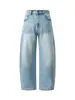 Ropa de Hombre Fengshe / Novedad Primavera 2026 Jeans de Pierna Ancha para Hombre, Pantalones Casuales Holgados de Alta Calle Americana con Corte Curvo