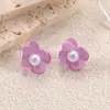 Pendientes Metálicos de Flor Transfronterizos Europeos y Americanos, Modernos y Únicos, Clavos de Flor Sencillos y Elegantes, Pendientes Versátiles de Estilo Étnico