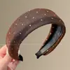 Diadema de Borde Ancho para Otoño e Invierno Estilo Coreano para Mujer Diadema Alta para la Parte Superior de la Cabeza Hace que la Cara Parezca Más Pequeña Sensación de Alta Calidad Pinza para el Cabello Accesorios para el Cabello Antideslizante Pinza para el Cabello Goma para el Cabello