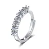 Transmisión en Vivo Transfronteriza Más Vendidos Anillos Imitación Moissanita para Mujer, Un Quilate, Seis Garras, Varios Estilos, Anillos de Boda Estilo Ins, Anillos de Pareja, Suministro de Joyería