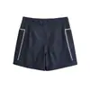 Venta al por mayor transfronteriza 2026 Moda europea y americana shorts vaqueros de cintura alta de pierna ancha con decoración de bolsillo para mujer M226419