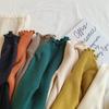 Tejido de punto estilo coreano para niñas 23 nuevo otoño e invierno suéter de cuello alto con orejas de madera versátil camiseta básica para bebé 0158A022