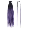 Peluca de Hip Hop Reggae Europea y Americana Transfronteriza Fibra Química Cabello de Ganchillo Dreadlock Trenza Doble Sucia Cola Doble Trenza Doble Sucia
