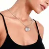 Estilo Ins Japonés y Coreano Collar Sencillo para Mujer Lujo Accesible Versátil Acero de Titanio de Gama Alta Joyería Cadena para Clavícula Piedra Redonda Ojo de Gato
