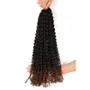 Peruca trançada de fibra química africana europeia e americana, trança suja de primavera, 45 cm, Passion Twist, cabelo de crochê à base de água.