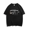 Camiseta Estampada de Manga Curta para Homens, Roupa Pesada Solta de Meia-Manga para o Verão, Camiseta de Marca de Moda Americana, Top Cinza para Casal, Manga Curta