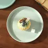 Prato Personalizado, Bife de Luxo, Prato de Jantar Ocidental, Louça de Cerâmica, Prato de Barro Retrô, Prato de Café da Manhã de Cor Pura, Raso Criativo Plano
