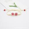 Moda novo pulseira de flor seca flor real narcisos flor de renda pulseira de contas de vidro trançada à mão presente para namoradas para mulheres