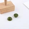Accesorios para joyería hechos a mano DIY Corea del Sur madera maciza polígono geométrico perforado mitad píldora pendientes colgantes material accesorios