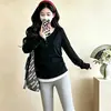 Ropa de maternidad nueva personalizada: Camiseta Dos en Uno para Lactancia y Embarazo Otoño/Invierno, Color Sólido, Corte Holgado, Cubre el Vientre, para Mamás Modernas