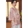 Nueva camisa europea de manga larga estilo chino para mujer, top interior elegante y único
