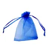 Bolsas de Organza al por Mayor en Stock con Opción de Imprimir Logo, Paquetes de Muestra para Regalo, Bolsas Transparentes de Empaque, Bolsas de Gasa Perlada de Color Sólido con Cordón
