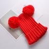Brother Cat Tricô Infantil Bola Meninos e Meninos Flip Bebê Chapéu Quente para Outono e Inverno Duas Bolas Mickey Lã Moda Boné