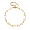 Amazon Transfronterizo Versátil Colorido Pulsera de Cadena de Margaritas Acero Inoxidable Ajustable Elegante Dulce Joyería