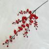 Haste de plástico Feiyang 5 garfos flor de ameixa Zen Chinês wintersweet flor artificial decoração de sala de estar ornamentos de flor artificial