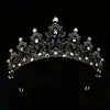 Tocado de Corona de Princesa de Cristal para Mujer, Estilo de Alta Gama, Diadema de Corona Nupcial para 18 Cumpleaños