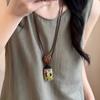 Estilo Bohemio Retro Estilo Étnico Flor Colgante Largo Cadena de Lana Collar de Nicho Femenino Accesorios Únicos y Hermosos