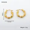 Versátiles Aretes Hidráulicos de Acero de Titanio para el Trayecto Diario, Tachuelas de Moda Simples y a la Moda, Aretes Dorados Incrustados con Diamantes