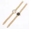 Reloj Pulsera de Perlas Redondas con Diamantes Moda Coreana Comercio Electrónico Transfronterizo Amazon Piel de Camarón Europa, América y Sudeste Asiático Reloj de Venta Caliente