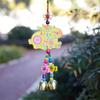 A nova placa de madeira pintada cor coelho Wind Bell características criativas campainha pendurada Home Hotel decoração de artesanato