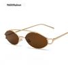 Óculos de Sol Metálicos Estilo Coreano Jamie 1509, Óculos de Sol Ovais, Óculos de Sol com Armação Ultra-Pequena Lente Oceânica, Óculos Personalizados para Homens e Mulheres