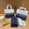 Saco de Embalagem para Viagem em Folha de Alumínio Espessa Não Tecido, Embalagem para Viagem de Sobremesa, Chá de Leite, Churrasco, Bolsa Térmica tipo Sacola, Tamanho Personalizável