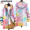 Chaqueta de Estilo Nuevo con Elementos de Patrón Multicolor Cremallera con Capucha Cárdigan Grueso de Invierno Forro Polar de Algodón Abrigo con Forro Amarillo