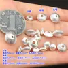 Prata Esterlina S925 Contas Espaçadoras Escovadas de Disco Voador Espaçador Brinquedo de Cristal Corda de Mão Trançada Colar Acessórios DIY Feitos à Mão