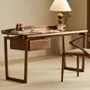 Madeiramento de Tomate Nogueira Preta Norte-Americana Madeira Maciça Mesa de Escritório Estilo Wabi-Sabi Sala de Estar Estudo Mesa de Computador para Crianças Mesa de Escrita