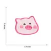 Bordado de Computadora Capítulo Rosa Cerdo Lindo Pegatina de Tela Bordada Parche de Bordado Animal de Dibujos Animados Pegatina para Ropa
