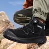 Zapatos Impermeables de Protección Laboral para Verano, Fáciles de Poner y Quitar, para Hombre, Antiaplastastamiento, Antipenetración, Ligeros, Hebilla Inteligente, Zapatos de Seguridad con Punta de Acero Transfronterizos Protectores