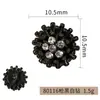 Botones de pedrería tridimensionales con forma de fuegos artificiales de lujo con base metálica, accesorios para ropa, adornos de pedrería, botones de aleación estilo Chanel