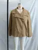 Para Exportación de Ropa de Mujer Transfronteriza 2025 Otoño Nuevo Diseño de Moda Estilo Europeo y Americano Chaqueta Cortavientos tipo Capa