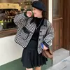Chaqueta Botonada de Bolsillo Chic para Primavera y Otoño para Mujer, Versátil y Elegante, Abrigo Corto de Espiga Petite, Transfronterizo