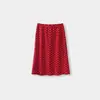 Falda floral de gasa para mujer, delgada de verano, nuevo estilo 2026, falda midi de línea A de cintura alta para figuras petite, adelgazante y ajustada al cuerpo.