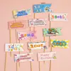 Decoración de Pastel Estilo Ins Bandera Coreana Enchufe Dibujos Animados Oso Lindo Hp Corazón Feliz Cumpleaños Topper Accesorios
