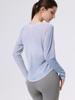Top Deportivo Fino de Cuatro Agujas y Seis Hilos para Mujer, Camiseta de Manga Larga, Ropa de Running de Secado Rápido para Fitness, Entrenamiento, Yoga, Cubre-Ropa con Protección Solar