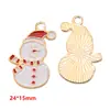 Série de Natal Popular Transfronteiriça Pingentes de Esmalte Desenho Animado Acessórios de Joias de Liga DIY Charms para Colar Pulseira