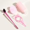 Set de Maquillaje Pink Beauty Cepillo Acabado para Cabello Suelto para Mujer Peine para Cejas Rizador Sencillo para el Hogar Nuevo Cepillo Moldeado de una Pieza