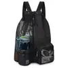 Bolsa de Fitness Deportiva, Bolsa de Equipo de Ejercicio al Aire Libre para Viajes de Gran Capacidad, Bolsa de Almacenamiento con Cierre de Cordón de Malla, Bolsa de Separación para Seco y Húmedo